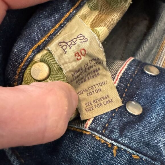 PRPS Mens Rambler Selvedge Slim Denim Jeans SIZE 30 #E63P133V Redline - Picture 6 of 14